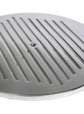 Trans-Dapt Performance 14 in. Round Polished Aluminum Air Cleaner Top; PINSTRIPES Ball-milling                                     - 2490 - Image 2