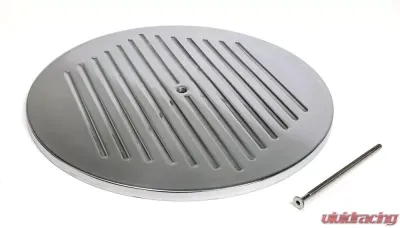 Trans-Dapt Performance 14 in. Round Polished Aluminum Air Cleaner Top; PINSTRIPES Ball-milling - 2490
