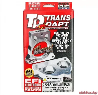 Trans-Dapt Performance 1987-95 Ford Bronco or F150 with a 5.0L or 5.8L V8- TORQUE-CURVE MPFI Spacer Ford 1987-1996 - 2518