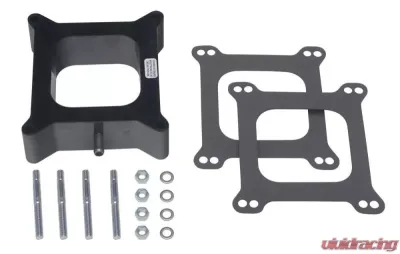 Trans-Dapt Performance 2 in. HOLLEY 4BBL SPACER with PCV - Open- Plastic Phenolic Carburetor Spacer - 2561