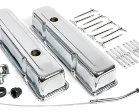 Trans-Dapt Performance CLASSIC STYLE Engine Kit; TALL Valve Covers; 58-86 CHEVROLET 283-350-CHROME Chevrolet