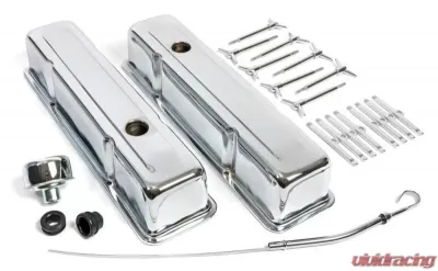 Trans-Dapt Performance CLASSIC STYLE Engine Kit; TALL Valve Covers; 58-86 CHEVROLET 283-350-CHROME Chevrolet - 3040