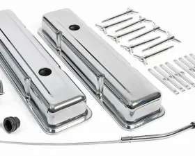 Trans-Dapt Performance O.E.-STYLE Engine Kit; SHORT Valve Covers; 58-86 CHEVROLET 283-350-CHROME Chevrolet