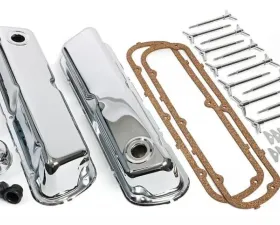 Trans-Dapt Performance SB FORD Engine Dress-Up Kit; SHORT Valve Covers; SB FORD-CHROME Ford