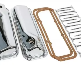 Trans-Dapt Performance HI-PERF. FORD Engine Kit; SHORT Valve Covers; Boss 302,351M,351C,400M-CHROME