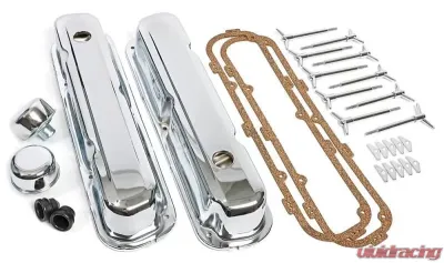 Trans-Dapt Performance MOPAR Engine Dress Up Kit; SHORT Valve Covers; SB Chrysler 318-340-360-CHROME - 3050