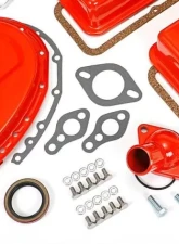 Trans-Dapt Performance 1958-86 SB CHEVROLET 283-400 ENGINE KIT WITHOUT PCV- CHEVY ORANGE POWDER-COATED                                     - 3052 - Image 4