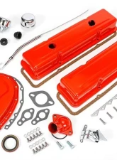 Trans-Dapt Performance 1958-86 SB CHEVROLET 283-400 ENGINE KIT WITHOUT PCV- CHEVY ORANGE POWDER-COATED                                     - 3052 - Image 5