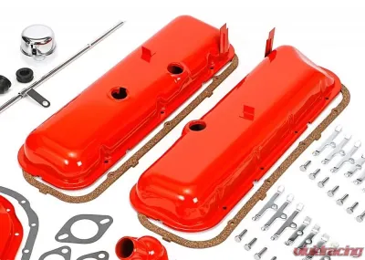 Trans-Dapt Performance 1965-95 BB CHEVROLET 396-454 ENGINE KIT WITHOUT PCV- CHEVY ORANGE POWDER-COATED - 3058