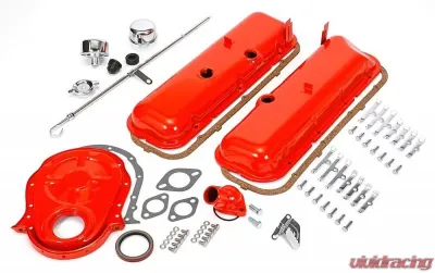 Trans-Dapt Performance 1965-95 BB CHEVROLET 396-454 ENGINE KIT WITHOUT PCV- CHEVY ORANGE POWDER-COATED - 3058