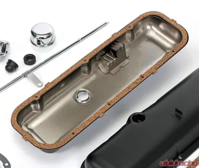 Trans-Dapt Performance 1965-95 BB CHEVROLET 396-454 ENGINE KIT WITHOUT PCV- ASPHALT BLACK POWDER-COATED - 3060