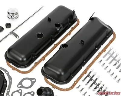 Trans-Dapt Performance 1965-95 BB CHEVROLET 396-454 ENGINE KIT WITHOUT PCV- ASPHALT BLACK POWDER-COATED - 3060