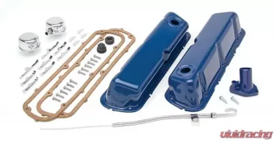 Trans-Dapt Performance 1962-85 SB FORD 260-351W ENGINE KIT- FORD BLUE POWDER-COATED - 3061