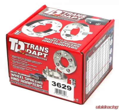 Trans-Dapt Performance BILLET WHEEL SPACERS; 5 LUG; 114.3MM BOLT CIRCLE; 1/2 in.-20 STUDS; 1-1/4 in. - 3629