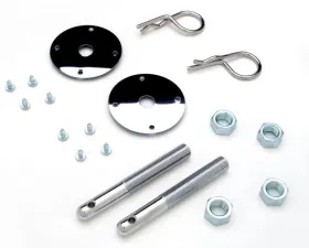 Trans-Dapt Performance HAIRPIN Style Hood Pin Set (1 Pr)-CHROME