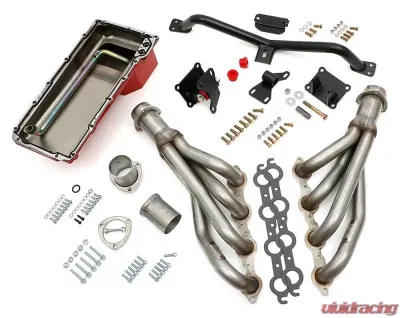 Trans-Dapt Performance Engine SWAP-IN-A-BOX KIT; LS in 73-87 C10/C20 Truck; Auto Trans- Raw Headers - 42251