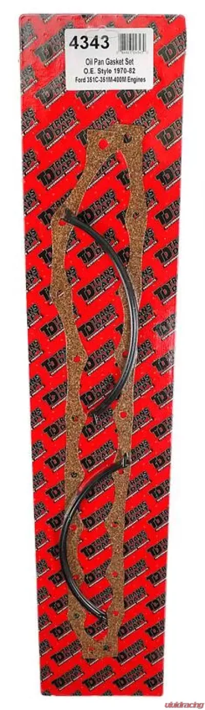Trans-Dapt Performance Ford 351C-351M-400M OEM-Style Oil Pan Gasket- Cork Rails/Rubber End Seals - 4343
