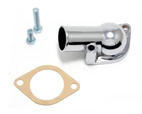 Trans-Dapt Performance Water Neck; SB and BB Chevy- Late Model; (Gasket Seal); -CHROME