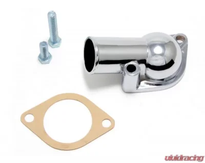 Trans-Dapt Performance Water Neck; SB and BB Chevy- Late Model; (Gasket Seal); -CHROME - 4789