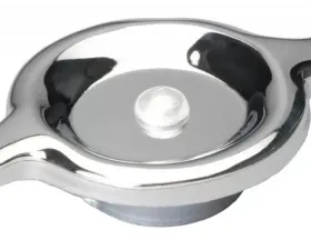 Trans-Dapt Performance TWIST-IN Style OIL CAP; GM Vehicles; Rubber with CHROME Top- PLAIN