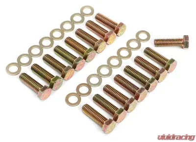 Trans-Dapt Performance INTAKE MANIFOLD BOLTS; 3/8 in.-16 X 1-1/4 in. Hex Head (16 bolts)- YELLOW ZINC - 4925