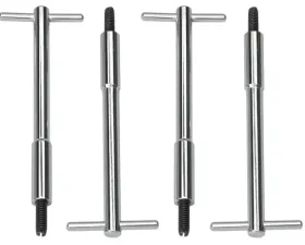 Trans-Dapt Performance 1/4 in.-20 x 5-3/8 in. Tall T-BAR Style Valve Cover Fasteners-CHROME