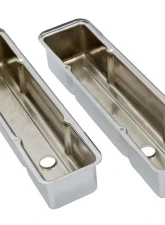 Trans-Dapt Performance TRADITIONAL Design Valve Covers; TALL; 58-86 SB Chevy; NO Baffles-CHROME Chevrolet                                     - 4962 - Image 4