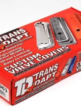 Trans-Dapt Performance TRADITIONAL Design Valve Covers; SHORT; 1958-1986 SB Chevy 283-350-CHROME Chevrolet                                     - 4963 - Image 4