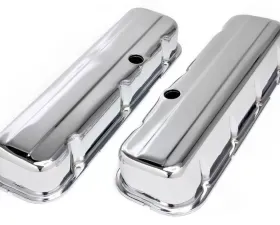 Trans-Dapt Performance TRADITIONAL Design Valve Covers; TALL; 1965-2000 BB Chevy 396-502-CHROME Chevrolet