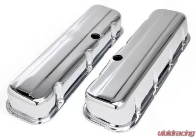 Trans-Dapt Performance TRADITIONAL Design Valve Covers; TALL; 1965-2000 BB Chevy 396-502-CHROME Chevrolet - 4965