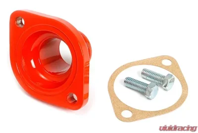 Trans-Dapt Performance MOPAR V8 WATER NECK (THERMOSTAT HOUSING); ORANGE POWDER-COATED - 4991