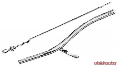 Trans-Dapt Performance 24 in. CHROME Transmission Dipstick and Tube for GM TH400 - 4995