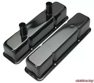 Trans-Dapt Performance CIRCLE TRACK Valve Covers With Tubes; 4-1/8 in. Tall; 1958-86 SB Chevy- BLACK Chevrolet - 5531