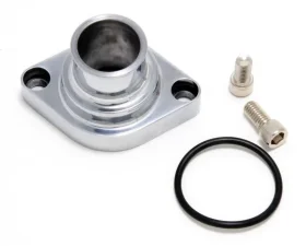 Trans-Dapt Performance STRAIGHT-UP Style Water Neck; O-Ring SealSB and BB Chevy V8- Polished ALUMINUM