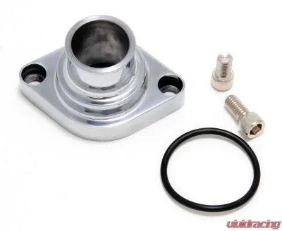 Trans-Dapt Performance STRAIGHT-UP Style Water Neck; O-Ring SealSB and BB Chevy V8- Polished ALUMINUM - 6002