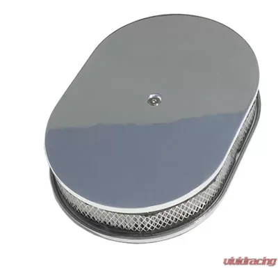 Trans-Dapt Performance Oval Air Cleaner Set PLAIN; 8-3/8 in. Width, 12 in. Length- ALUMINUM - 6022