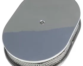 Trans-Dapt Performance Oval Air Cleaner Set PLAIN; 8-3/8 in. Width, 15 in. Length- ALUMINUM