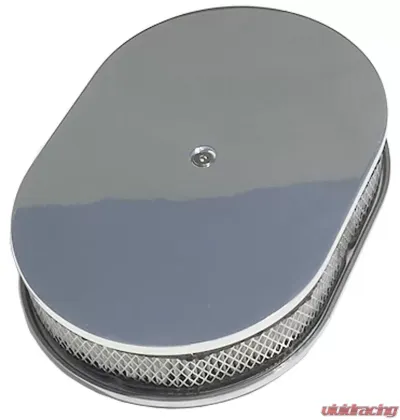 Trans-Dapt Performance Oval Air Cleaner Set PLAIN; 8-3/8 in. Width, 15 in. Length- ALUMINUM - 6023