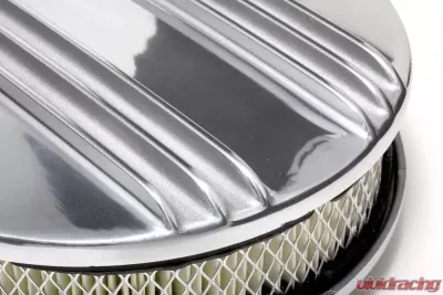 Trans-Dapt Performance Finned Aluminum OVAL Air Cleaner Set; 2 x 12 x 8-3/8 in.; 5-1/8 in. Neck - 6026