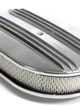 Trans-Dapt Performance Finned Aluminum OVAL Air Cleaner Set; 2 x 12 x 8-3/8 in.; 5-1/8 in. Neck                                     - 6026 - Image 3