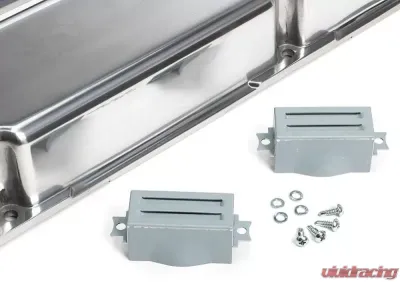 Trans-Dapt Performance POLISHED ALUMINUM VALVE COVERS; 58-86 SB CHEVY; SHORT; PLAIN - 6031