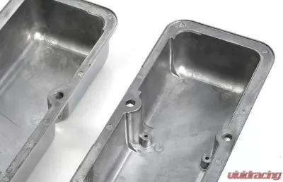 Trans-Dapt Performance POLISHED ALUMINUM VALVE COVERS; 58-86 SB CHEVY; SHORT; PLAIN - 6031