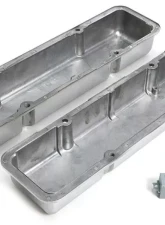 Trans-Dapt Performance POLISHED ALUMINUM VALVE COVERS; 58-86 SB CHEVY; SHORT; PLAIN                                     - 6031 - Image 3