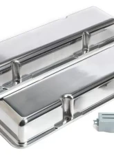 Trans-Dapt Performance POLISHED ALUMINUM VALVE COVERS; 58-86 SB CHEVY; SHORT; PLAIN                                     - 6031 - Image 5