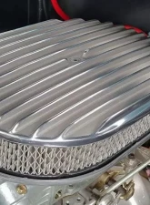 Trans-Dapt Performance Finned Aluminum Oval Air Cleaner Kit 12 X 2 in. Paper Element- Full Finned Style                                     - 6047 - Image 2