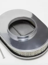 Trans-Dapt Performance Finned Aluminum Oval Air Cleaner Kit 12 X 2 in. Paper Element- Full Finned Style                                     - 6047 - Image 5