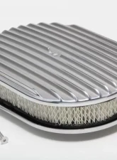 Trans-Dapt Performance Finned Aluminum Oval Air Cleaner Kit 12 X 2 in. Paper Element- Full Finned Style                                     - 6047 - Image 5