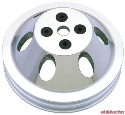 Trans-Dapt Performance WATER PUMP Pulley; 2 Groove; 55-68 CHEVROLET 283-350; SHORT W/P- Pol. ALUMINUM Chevrolet - 6051
