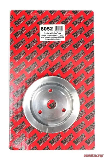 Trans-Dapt Performance CRANKSHAFT Pulley; 1 Groove; 55-68 CHEVROLET 283-350; SHORT W/P- Pol. ALUMINUM Chevrolet - 6052