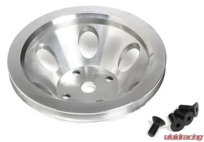 Trans-Dapt Performance WATER PUMP Pulley; 1 Groove; 69-85 CHEVROLET 283-350; LONG W/P- Pol. ALUMINUM Chevrolet - 6054